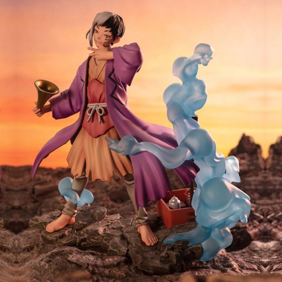 Statuette manga Dr.Stone Gen Asagiri Bandai Figuarts Zero Tamashii Nations