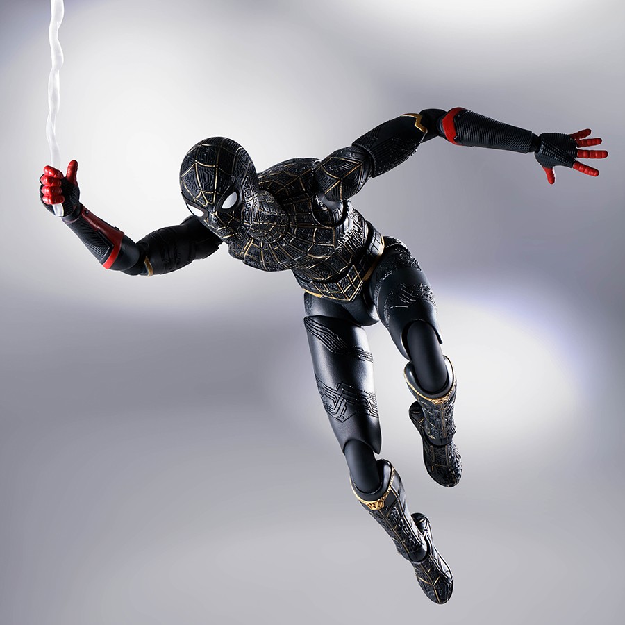 Marvel Spider-Man Black & Gold Suit No Way Home Special Set S.H.Figuarts Bandai Tamashii Nations Action Figure