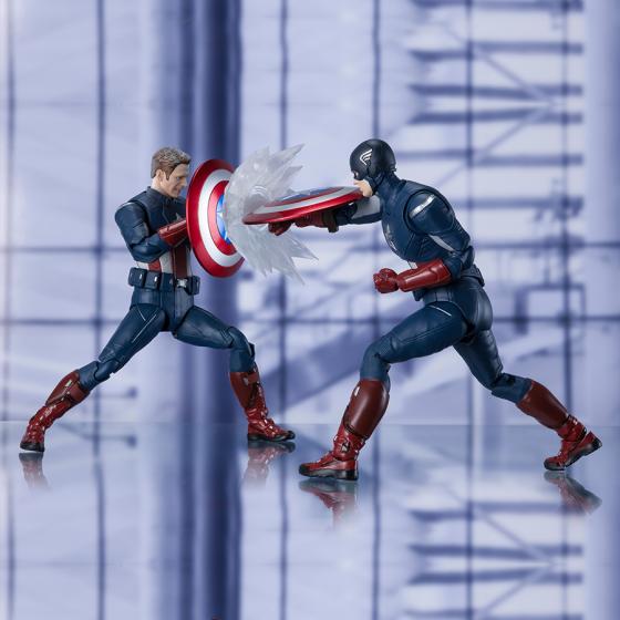 Captain America Cap VS Cap Avengers Endgame S.H.Figuarts Bandai Figur