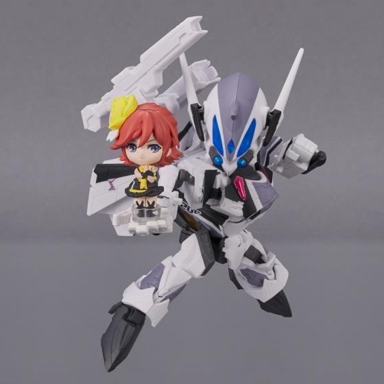Macross Delta VF-31J Siegfried (Messer Ihlefeld Use) with Kaname Buccaneer Tiny Session Figurine