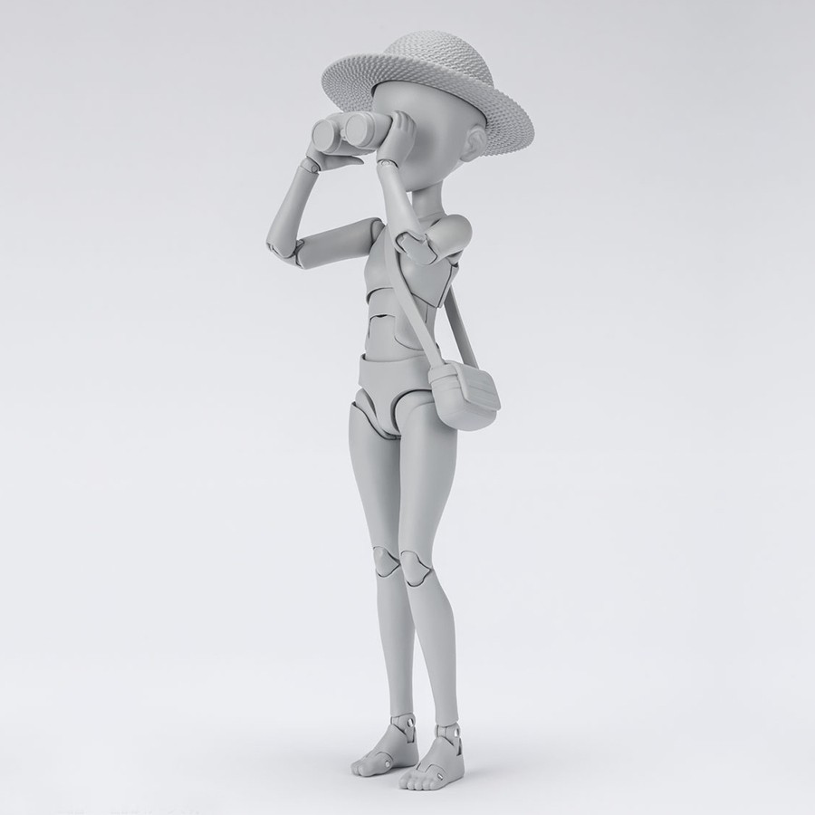 PVC Action Figure Body Chan Ken Sugimori Edition DX SET Gray Color Ver. S.H. Figuarts Bandai Tamashii Nations